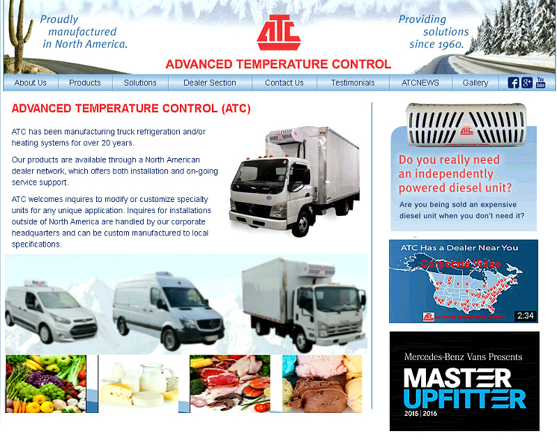 欢迎加入ATC生产用于屋顶和机头安装的运输制冷系统。打电话给833-878-5287