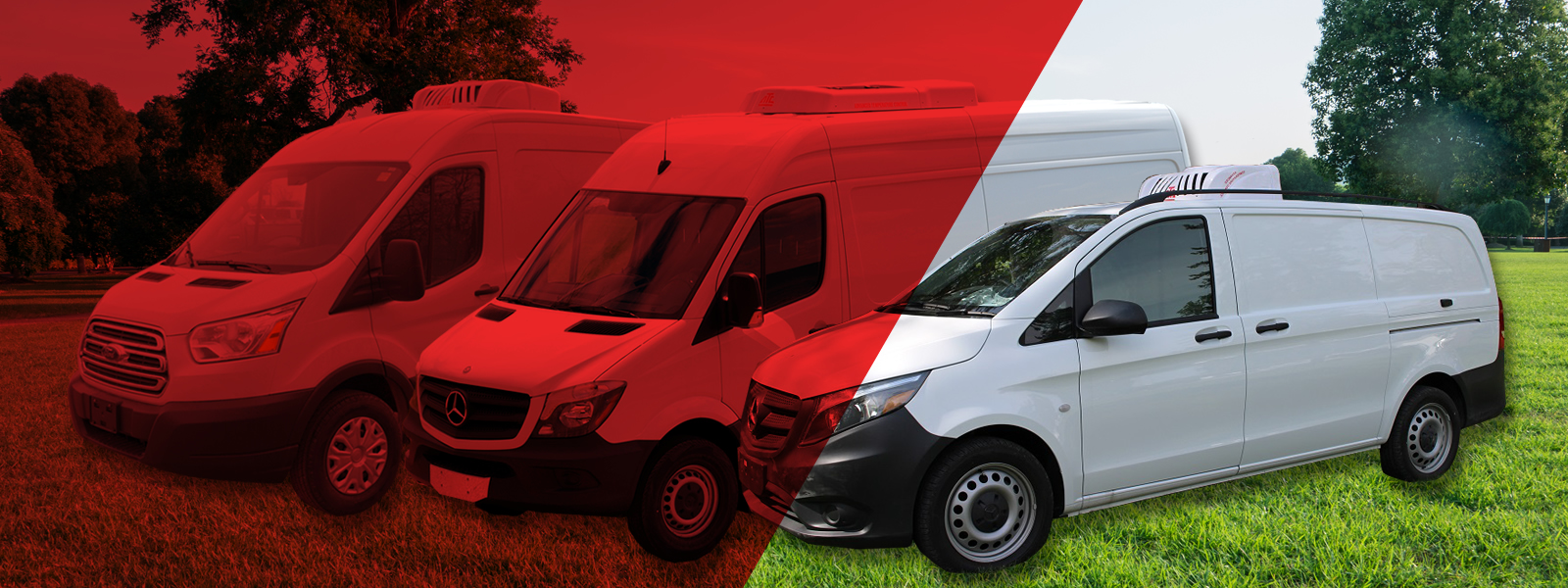 屋顶系统专为紧凑到大型高顶，加长轴距货车设计，这些单元具有低轮廓气动冷凝器，可选的屋顶安装电动备用。